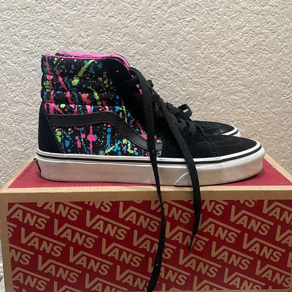 Vans shoes splatter black/Neon multi